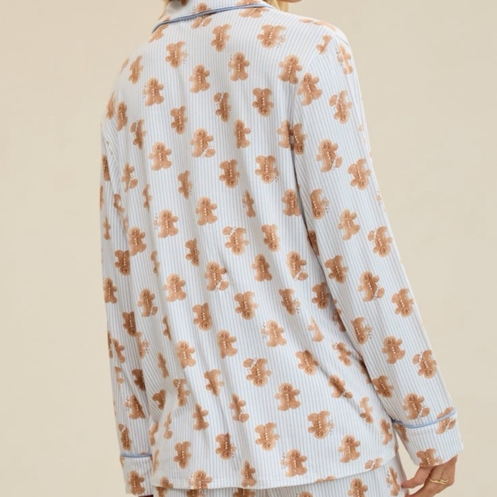 Aerie Gingerbread Pajama Top